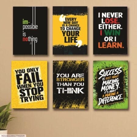 Motivational Sticky Wooden Canvas Frames – Inspirational Wall Décor - TRENDING WALL DECOR