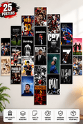 Set of 16 FOOTBALL PLAYERS posters (4x6 INCH) sticky photo tiles - TRENDING WALL DECOR