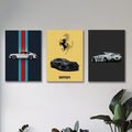 Set of 3 Sports Cars Wooden Frames (8×11 Inch) - TRENDING WALL DECOR