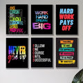 set of 6 Motivational sticky canvas frames for wall decore / sticky phototiles - TRENDING WALL DECOR