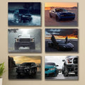 Set of 6 sports car themed super cars sticky phototiles - TRENDING WALL DECOR