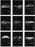 Set of 9 Sports Cars Wooden Canvas Frames (8×11 Inc]h) - TRENDING WALL DECOR