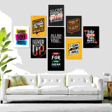 Set of 9 Wooden Phototile Wall Art Frames (8×11 Inch) - TRENDING WALL DECOR